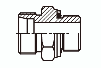 Штуцер в корпус с уплотнительным кольцом
