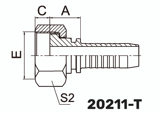 Фитинг ORFS Metric Гайка 0&deg; DN 50