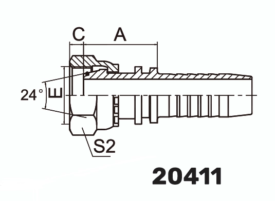 Фитинг DKOL Гайка 0&deg; DN 20