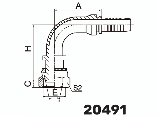Фитинг DKOL Гайка 90&deg; DN 8