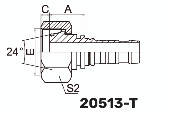 Фитинг DKOS interlock CS Гайка 0&deg; DN 32