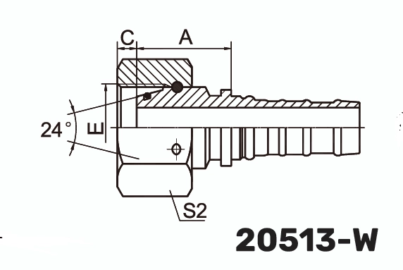 Фитинг DKOS interlock CS Гайка 0&deg; DN 38