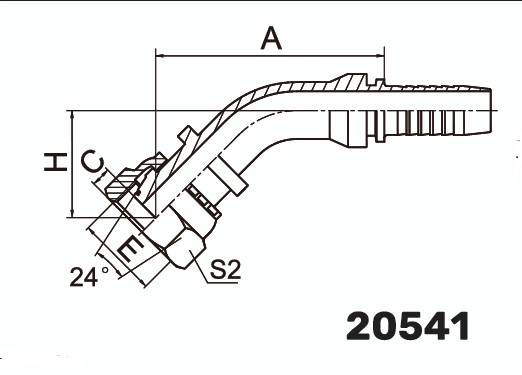 Фитинг DKOS Гайка 45&deg; DN 20