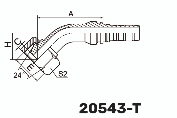 Фитинг DKOS interlock CS Гайка 45&deg; DN 20