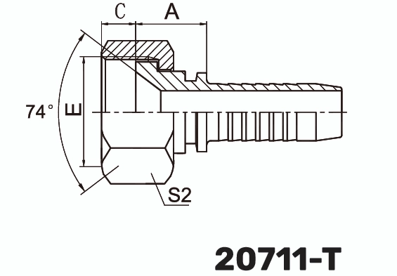 Фитинг DKI Komatsu Гайка 0&deg; DN 12