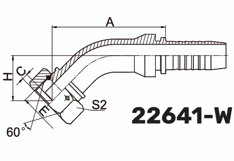 Фитинг BSP Гайка 45&deg; DN 50