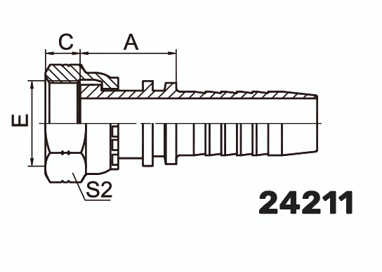Фитинг ORFS Гайка 0&deg; DN 10
