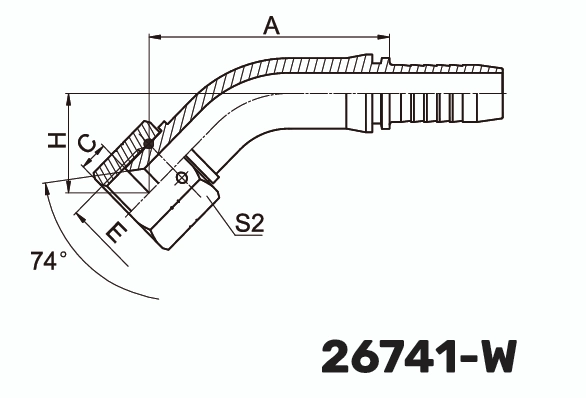 Фитинг JIC Гайка 45&deg; DN 32