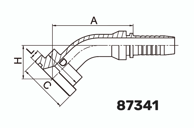 Фитинг фланцевый SF 3000PSI (SFL) 45&deg; DN 25
