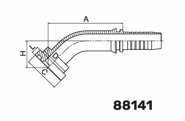Фитинг фланцевый SF 45&deg; DN 16
