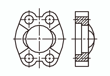 Скоба неразъёмная (квадрат) ISO 6162 - 1 SAE 0518