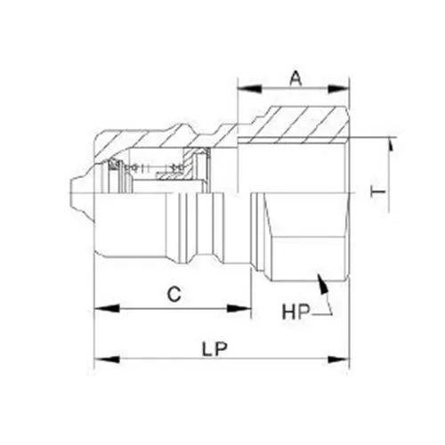 Ниппель BRS 1/2*  ISO-A PF